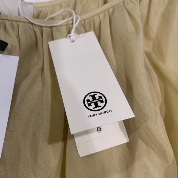 NWT Tory Burch Silk Cotton Tie Shoulder Blouse Size 4 - Picture 5 of 5